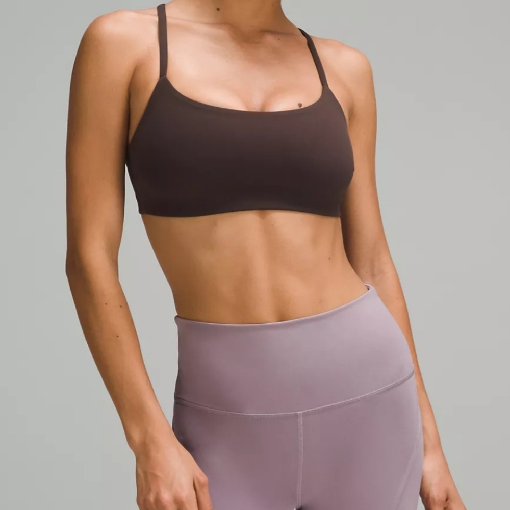 Lululemon Wunder Train Strappy Racer Bra A/B Cup in Espresso